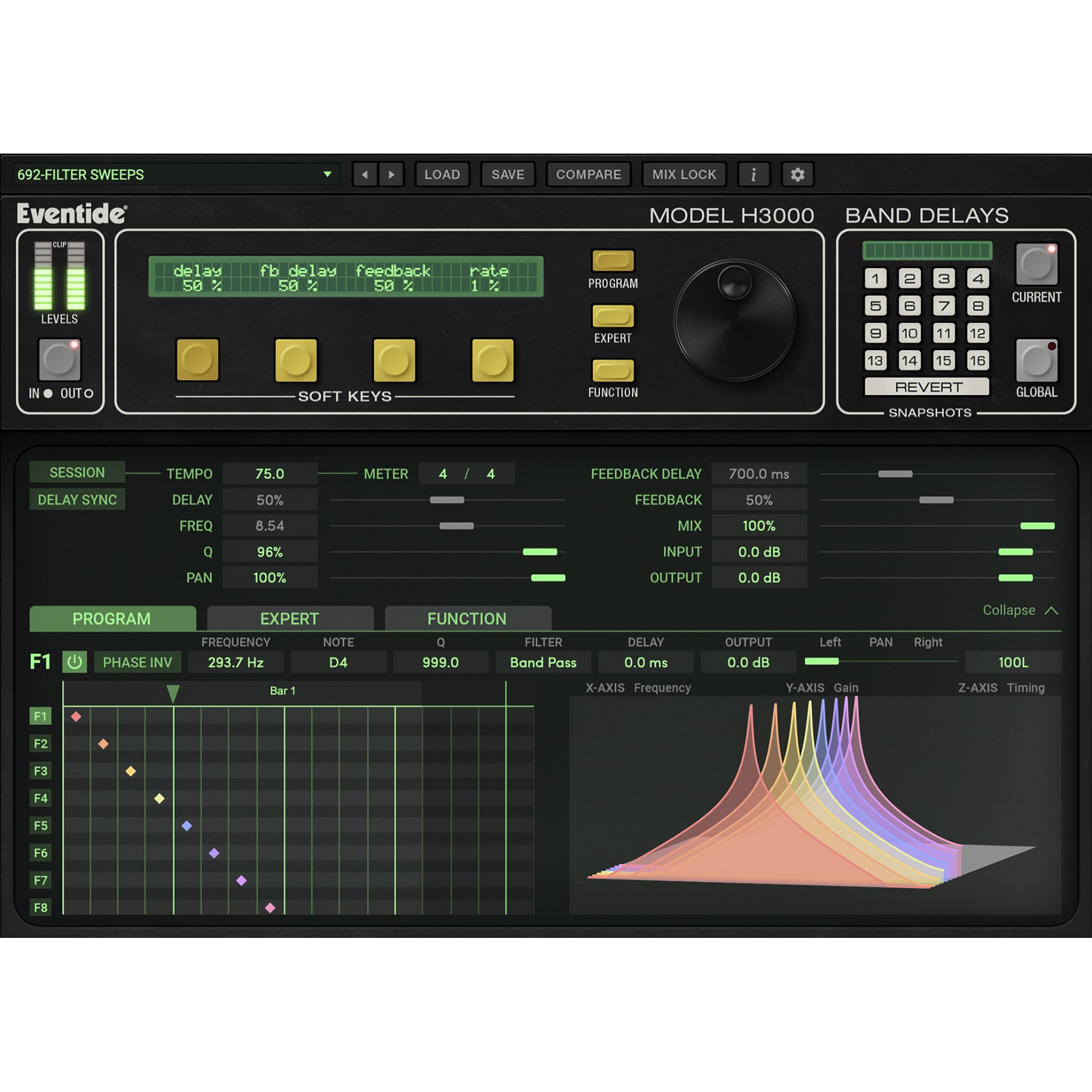 H3000 Band Delays Mk II User Interface
